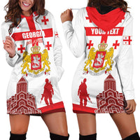 Personalized Georgia National Unity Day Hoodie Dress 9th April with Coat of Arms and Flag