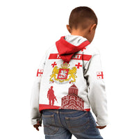 Personalized Georgia National Unity Day Kid Hoodie 9th April with Coat of Arms and Flag