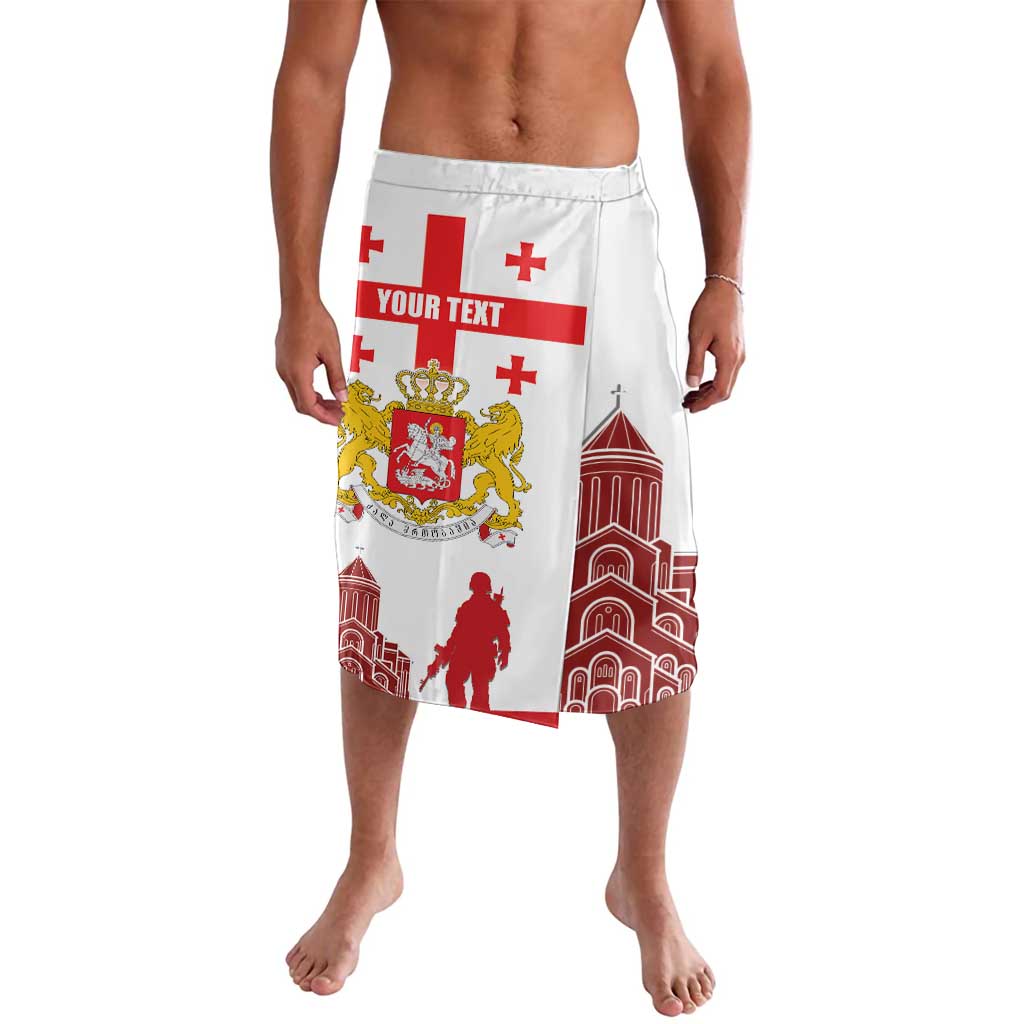 Personalized Georgia National Unity Day Lavalava 9th April with Coat of Arms and Flag