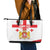 Personalized Georgia National Unity Day Leather Tote Bag 9th April with Coat of Arms and Flag