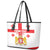 Personalized Georgia National Unity Day Leather Tote Bag 9th April with Coat of Arms and Flag
