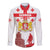 Personalized Georgia National Unity Day Long Sleeve Button Shirt 9th April with Coat of Arms and Flag