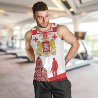 Personalized Georgia National Unity Day Men Tank Top 9th April with Coat of Arms and Flag