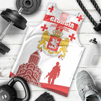 Personalized Georgia National Unity Day Men Tank Top 9th April with Coat of Arms and Flag