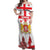 Personalized Georgia National Unity Day Off Shoulder Maxi Dress 9th April with Coat of Arms and Flag