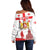 Personalized Georgia National Unity Day Off Shoulder Sweater 9th April with Coat of Arms and Flag