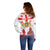 Personalized Georgia National Unity Day Off Shoulder Sweater 9th April with Coat of Arms and Flag