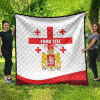 Personalized Georgia National Unity Day Quilt 9th April with Coat of Arms and Flag
