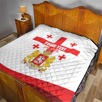 Personalized Georgia National Unity Day Quilt 9th April with Coat of Arms and Flag