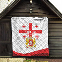 Personalized Georgia National Unity Day Quilt 9th April with Coat of Arms and Flag