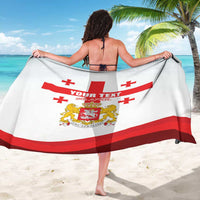 Personalized Georgia National Unity Day Sarong 9th April with Coat of Arms and Flag