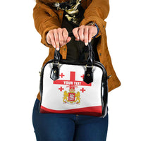 Personalized Georgia National Unity Day Shoulder Handbag 9th April with Coat of Arms and Flag