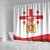 Personalized Georgia National Unity Day Shower Curtain 9th April with Coat of Arms and Flag