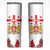 Personalized Georgia National Unity Day Skinny Tumbler 9th April with Coat of Arms and Flag