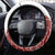 Georgia National Unity Day Steering Wheel Cover 9th April with Coat of Arms and Flag