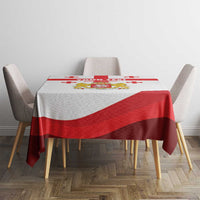 Personalized Georgia National Unity Day Tablecloth 9th April with Coat of Arms and Flag