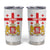 Personalized Georgia National Unity Day Tumbler Cup 9th April with Coat of Arms and Flag