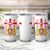 Personalized Georgia National Unity Day Tumbler Cup 9th April with Coat of Arms and Flag