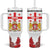 Personalized Georgia National Unity Day Tumbler With Handle 9th April with Coat of Arms and Flag