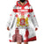 Personalized Georgia National Unity Day Wearable Blanket Hoodie 9th April with Coat of Arms and Flag