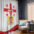Personalized Georgia National Unity Day Window Curtain 9th April with Coat of Arms and Flag