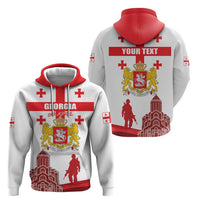 Personalized Georgia National Unity Day Zip Hoodie 9th April with Coat of Arms and Flag