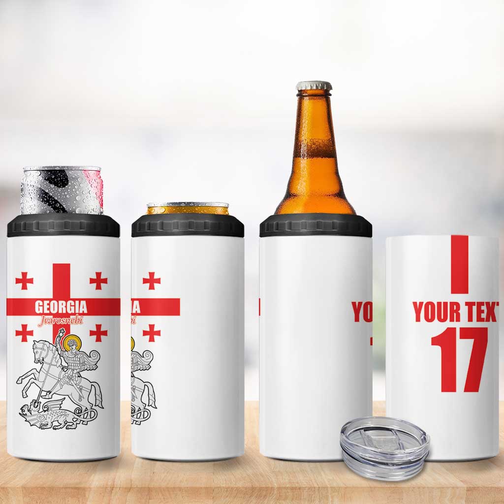 Custom Georgia Football We are Champions 4 in 1 Can Cooler Tumbler Sporty Style with Coat of Arms