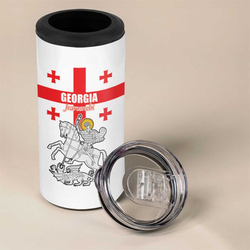 Custom Georgia Football We are Champions 4 in 1 Can Cooler Tumbler Sporty Style with Coat of Arms
