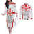 Custom Georgia Football We are Champions Couples Matching Off The Shoulder Long Sleeve Dress and Long Sleeve Button Shirt Sporty Style with Coat of Arms