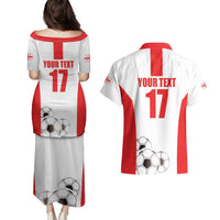 Custom Georgia Football We are Champions Couples Matching Puletasi and Hawaiian Shirt Sporty Style with Coat of Arms