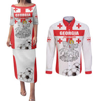 Custom Georgia Football We are Champions Couples Matching Puletasi and Long Sleeve Button Shirt Sporty Style with Coat of Arms