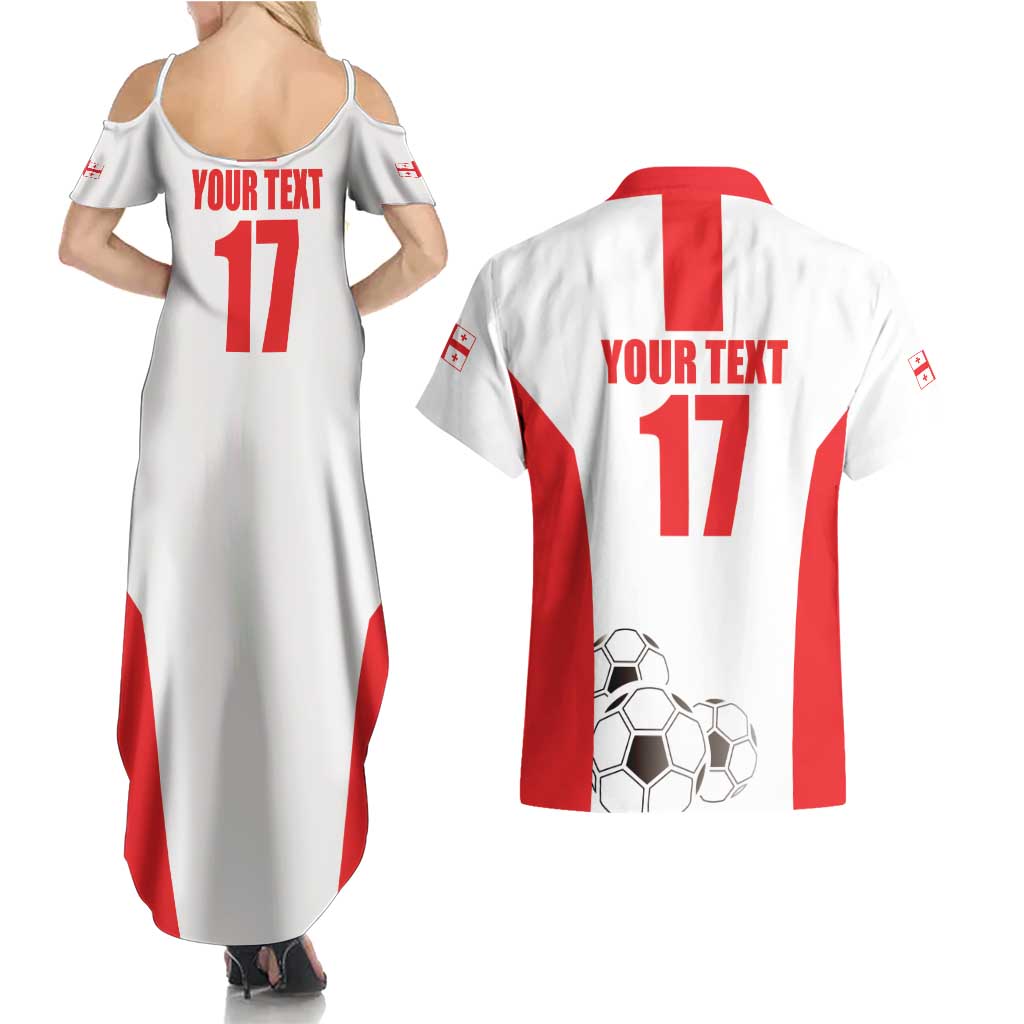 Custom Georgia Football We are Champions Couples Matching Summer Maxi Dress and Hawaiian Shirt Sporty Style with Coat of Arms