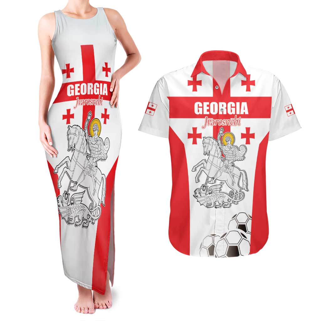 Custom Georgia Football We are Champions Couples Matching Tank Maxi Dress and Hawaiian Shirt Sporty Style with Coat of Arms