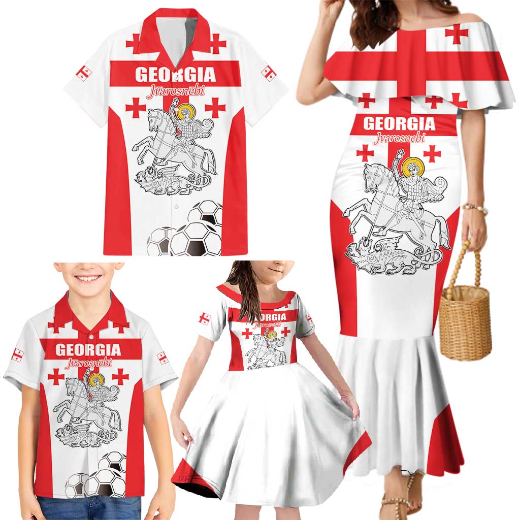 Custom Georgia Football We are Champions Family Matching Mermaid Dress and Hawaiian Shirt Sporty Style with Coat of Arms