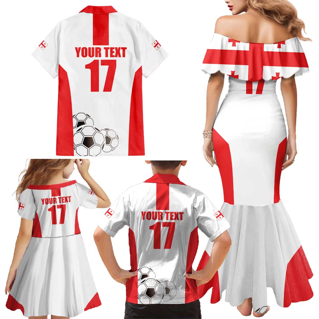 Custom Georgia Football We are Champions Family Matching Mermaid Dress and Hawaiian Shirt Sporty Style with Coat of Arms