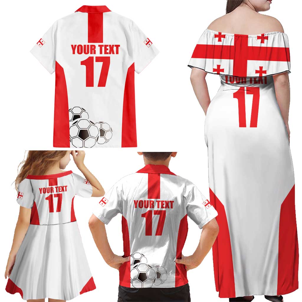 Custom Georgia Football We are Champions Family Matching Off Shoulder Maxi Dress and Hawaiian Shirt Sporty Style with Coat of Arms