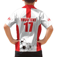 Custom Georgia Football We are Champions Family Matching Off Shoulder Short Dress and Hawaiian Shirt Sporty Style with Coat of Arms