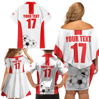 Custom Georgia Football We are Champions Family Matching Off Shoulder Short Dress and Hawaiian Shirt Sporty Style with Coat of Arms