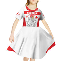Custom Georgia Football We are Champions Kid Short Sleeve Dress Sporty Style with Coat of Arms