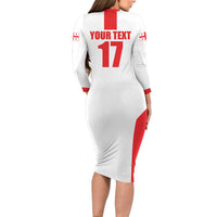 Custom Georgia Football We are Champions Long Sleeve Bodycon Dress Sporty Style with Coat of Arms