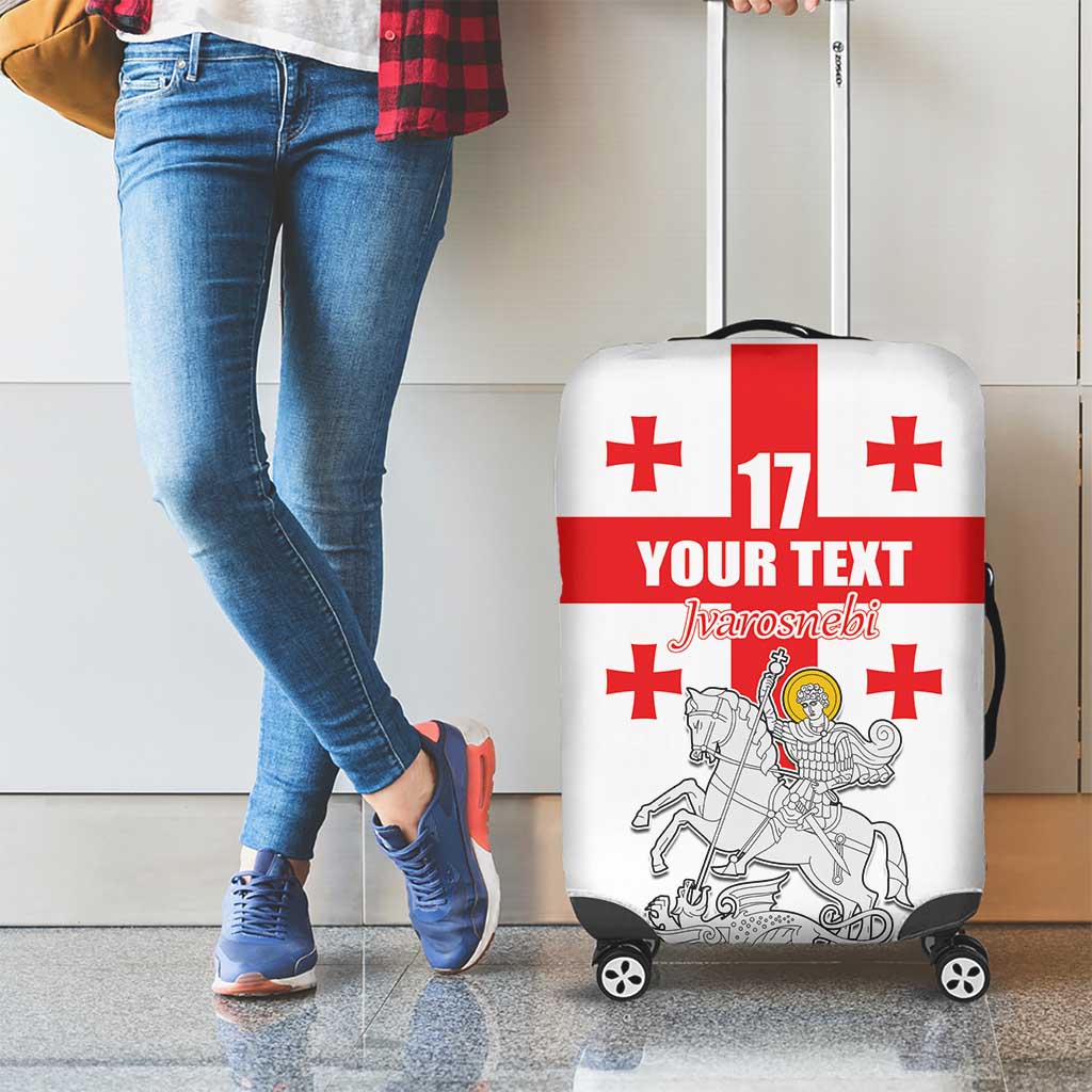 Custom Georgia Football We are Champions Luggage Cover Sporty Style with Coat of Arms