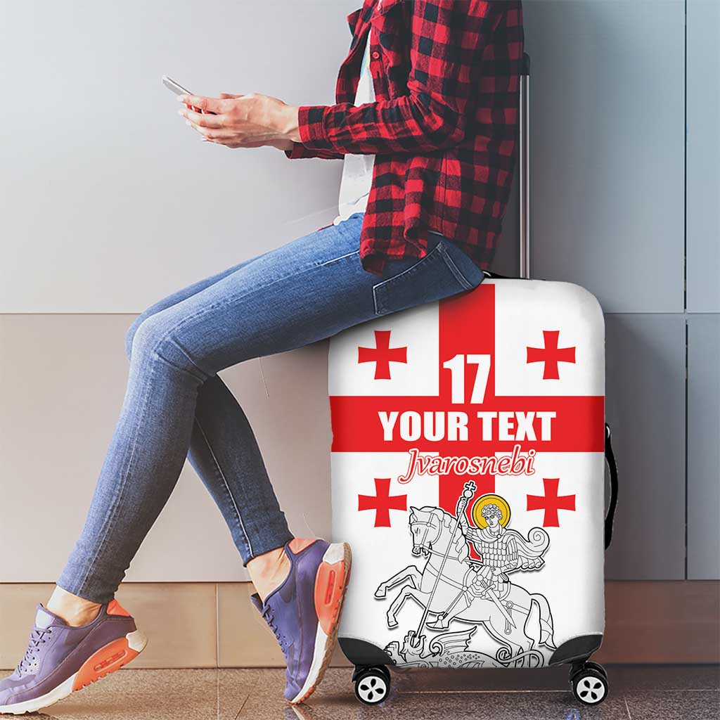 Custom Georgia Football We are Champions Luggage Cover Sporty Style with Coat of Arms