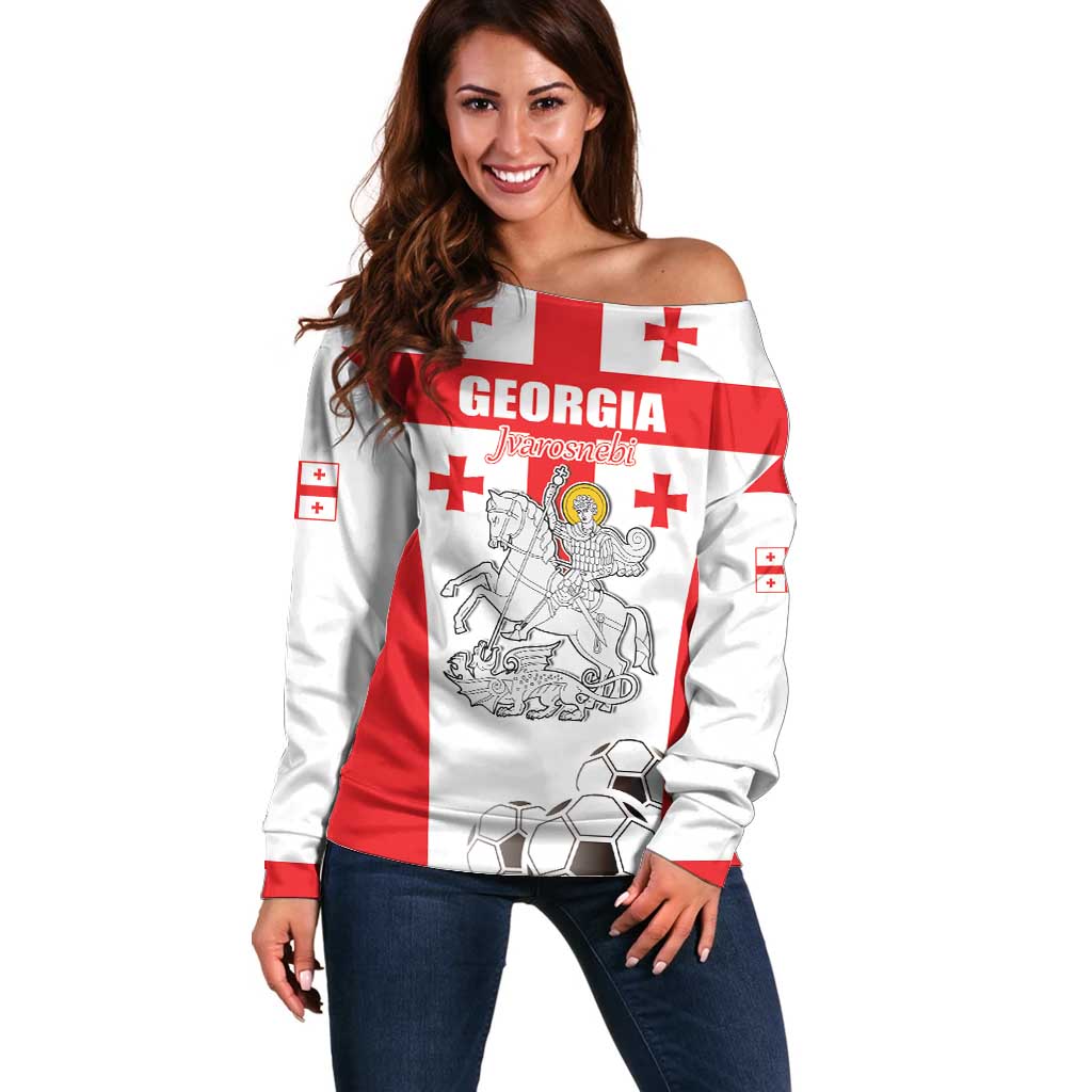 Custom Georgia Football We are Champions Off Shoulder Sweater Sporty Style with Coat of Arms