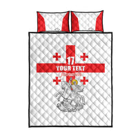 Custom Georgia Football We are Champions Quilt Bed Set Sporty Style with Coat of Arms