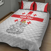 Custom Georgia Football We are Champions Quilt Bed Set Sporty Style with Coat of Arms