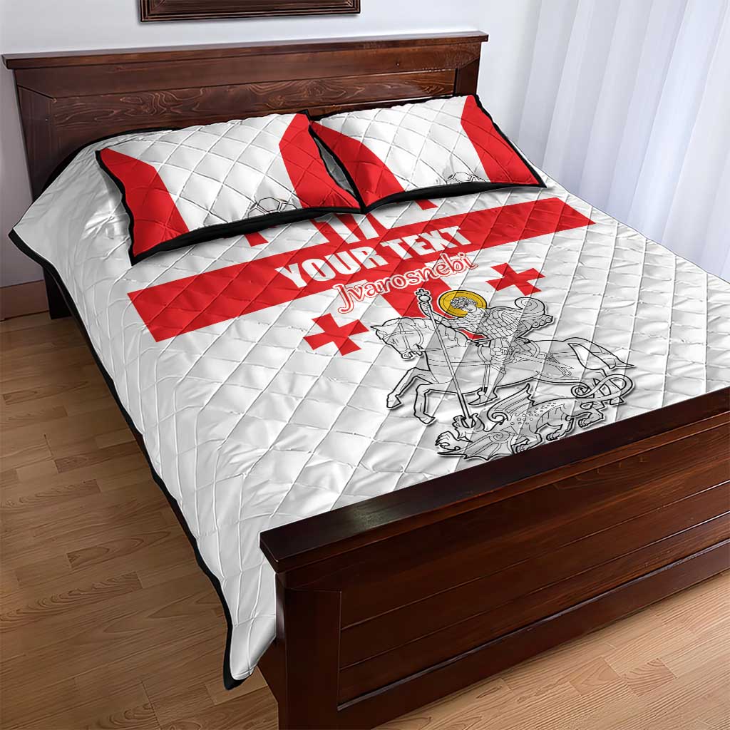 Custom Georgia Football We are Champions Quilt Bed Set Sporty Style with Coat of Arms
