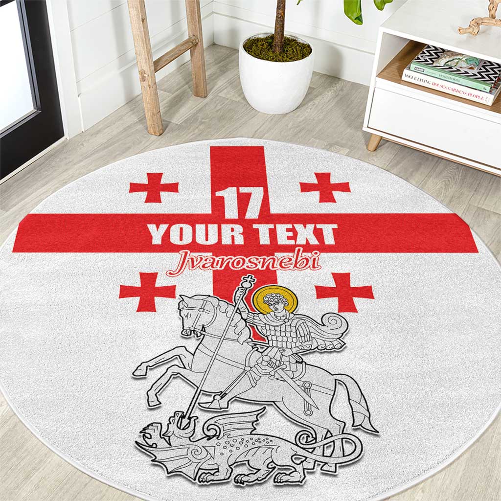 Custom Georgia Football We are Champions Round Carpet Sporty Style with Coat of Arms