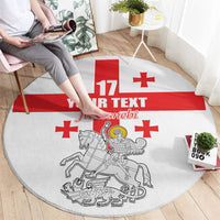 Custom Georgia Football We are Champions Round Carpet Sporty Style with Coat of Arms