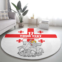 Custom Georgia Football We are Champions Round Carpet Sporty Style with Coat of Arms