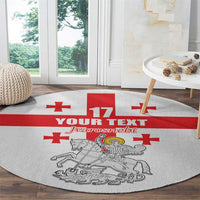 Custom Georgia Football We are Champions Round Carpet Sporty Style with Coat of Arms